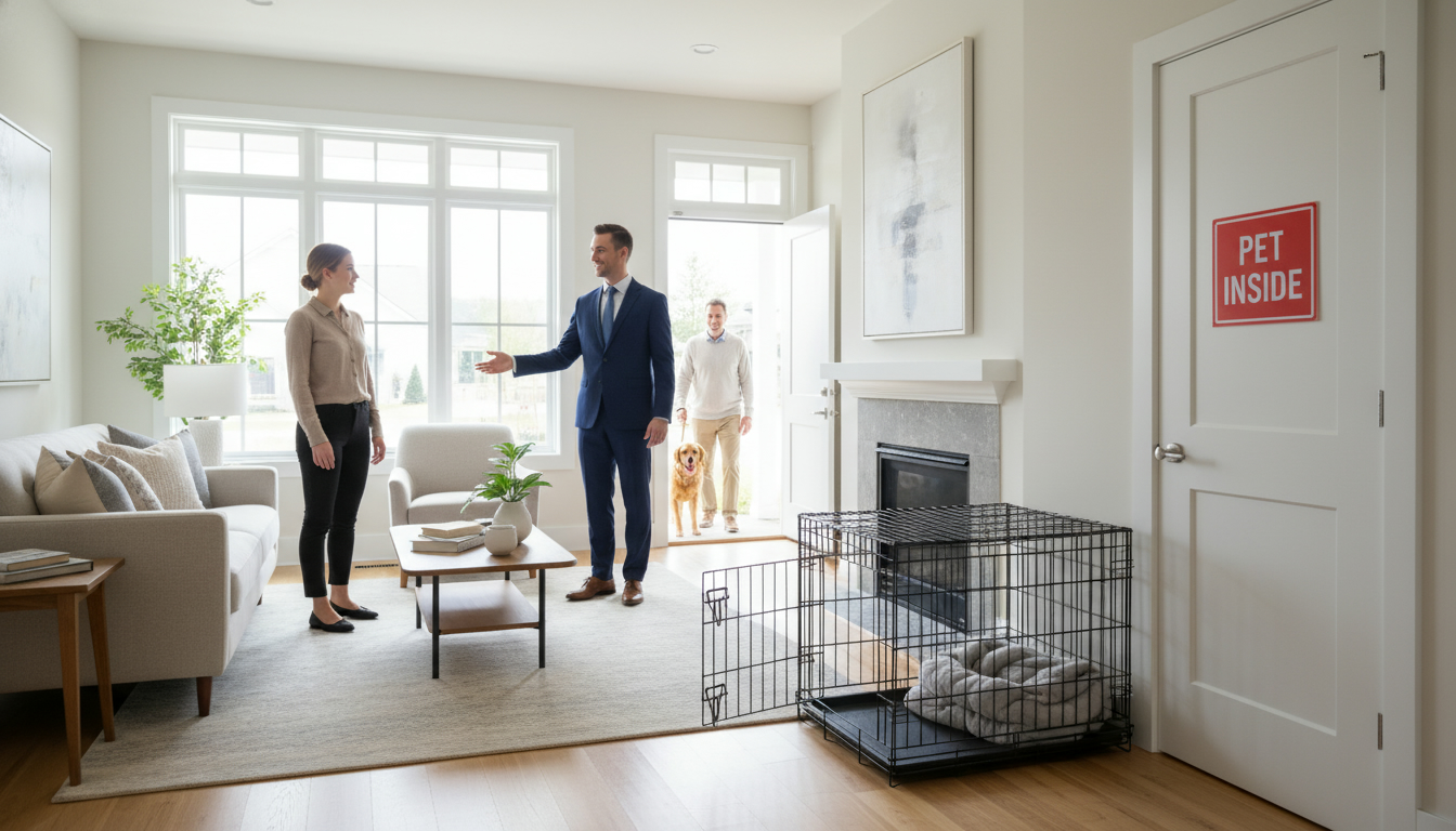What do I do with pets during showings?