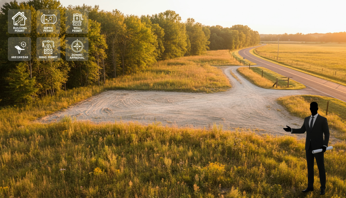 What permits do buyers ask about for rural lots?