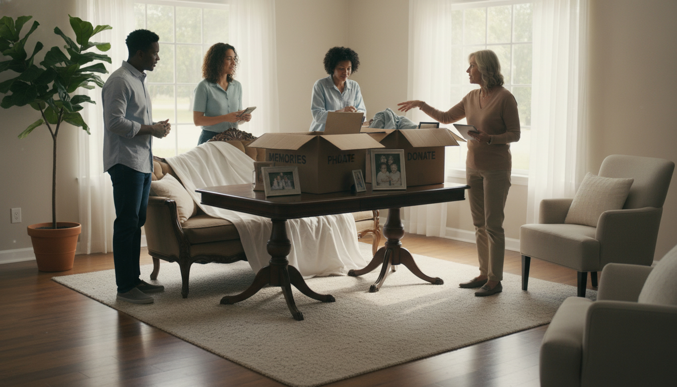 How do I sell a parent’s home with sentimental furniture still inside?