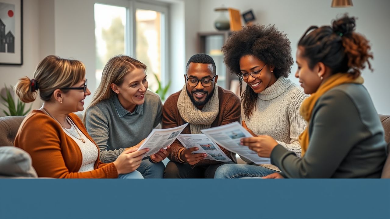 {"prompt":"Create an image depicting a diverse group of adults discussing housing market strategies, focusing on paperwork and home listings in a cozy, modern setting. Exclude text from the image.","originalPrompt":"Create an image depicting a diverse group of adults discussing housing market strategies, focusing on paperwork and home listings in a cozy, modern setting. Exclude text from the image.","width":1280,"height":720,"seed":42,"model":"flux","enhance":false,"nologo":true,"negative_prompt":"worst quality, blurry","nofeed":false,"safe":false,"isMature":false,"isChild":false}