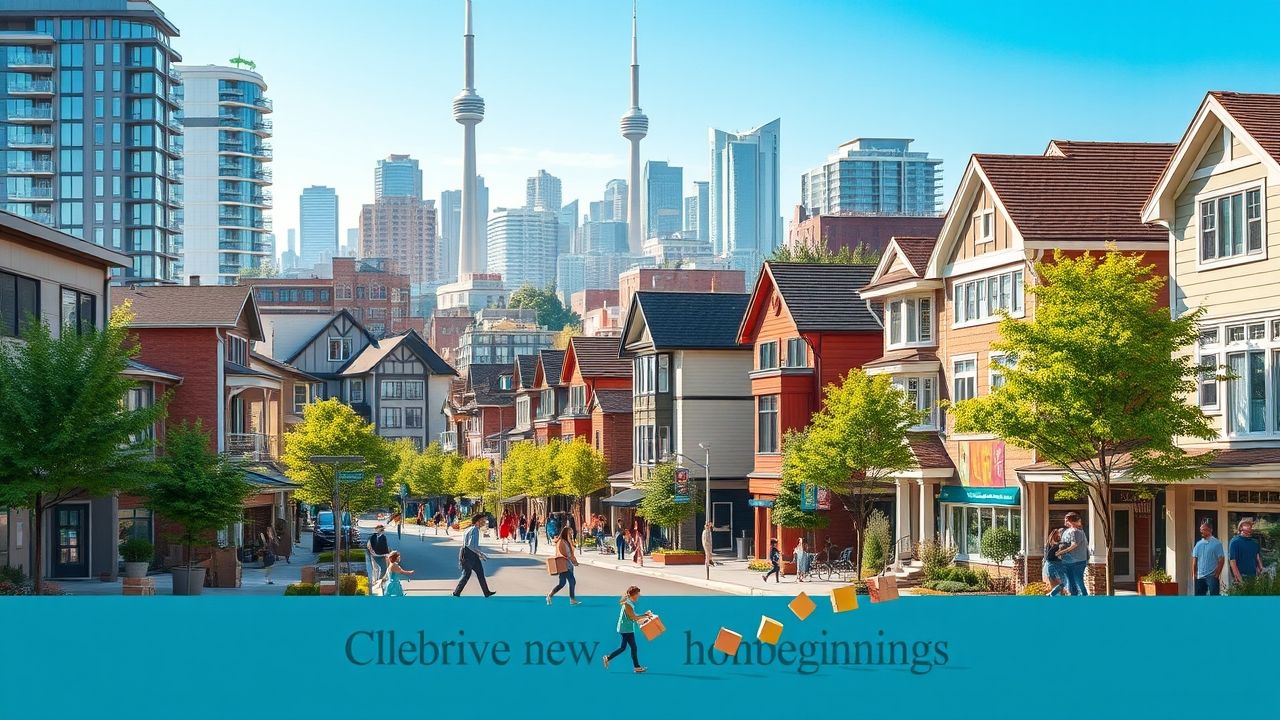 {"prompt":"A bustling scene in the Greater Toronto Area showcasing a thriving real estate market; vibrant neighborhoods filled with a variety of architectural styles including modern high-rises, cozy townhouses, and elegant suburban homes. Happy families with moving boxes and children playing, some entering new residences under bright, inviting sunlight. The streets are lively with bustling activity, trees lining the sidewalks, and colourful banners celebrating new beginnings. The background hints at the iconic Toronto skyline with a clear blue sky, emphasizing growth, diversity, and community spirit. The overall atmosphere is energetic, warm, and optimistic.\n\nCreate an image depicting a vibrant real estate market scene in the GTA, showing diverse buildings and families moving into homes.","originalPrompt":"Create an image depicting a vibrant real estate market scene in the GTA, showing diverse buildings and families moving into homes.","width":1280,"height":720,"seed":42,"model":"flux","enhance":false,"nologo":true,"negative_prompt":"undefined","nofeed":false,"safe":false,"quality":"medium","image":[],"transparent":false,"isMature":false,"isChild":false}