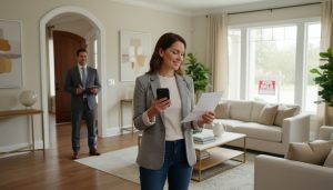 Homeowner refusing last-minute showing while realtor waits politely at the door
