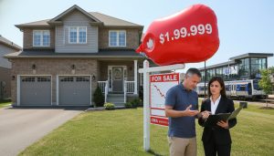 Milton home for sale with inflated price tag, homeowner reviewing market chart, realtor with CMA report
