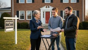 Realtor negotiating seller concessions for repairs at a Georgetown, Ontario home with signed contract and repair quote visible