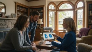 Realtor advising family in Georgetown about probate and selling an inherited home.