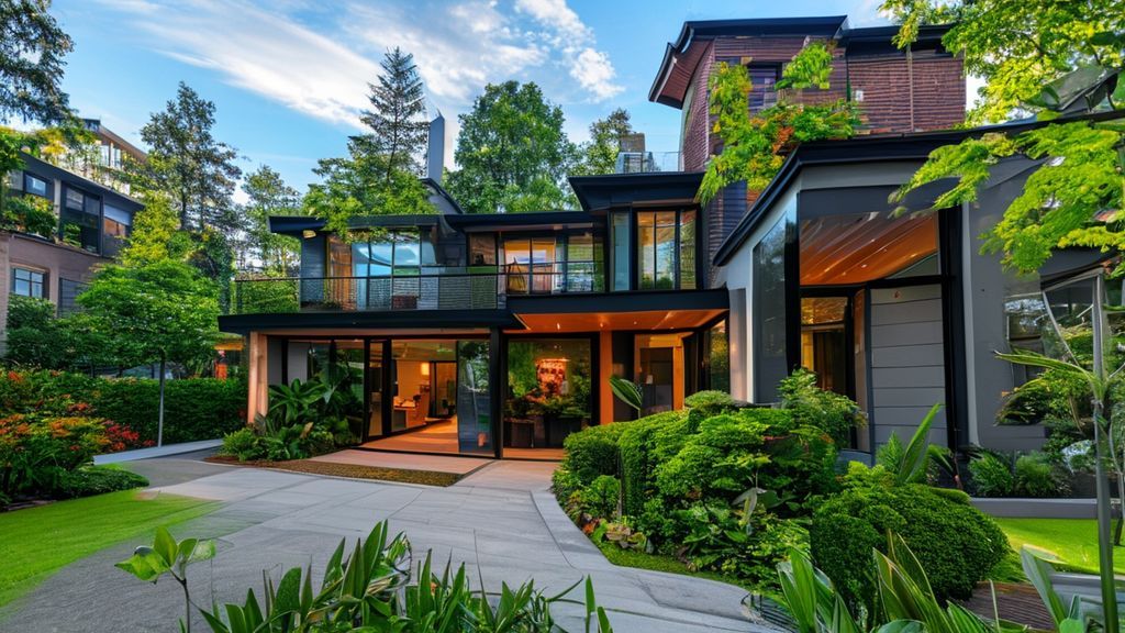 {"prompt":"Generate an image of a modern, spacious home in the Greater Toronto Area, showcasing a vibrant urban setting with diverse architectural styles. Focus on an inviting exterior with lush greenery.","originalPrompt":"Generate an image of a modern, spacious home in the Greater Toronto Area, showcasing a vibrant urban setting with diverse architectural styles. Focus on an inviting exterior with lush greenery.","width":1344,"height":768,"seed":42,"model":"sana","enhance":false,"nologo":true,"negative_prompt":"undefined","nofeed":false,"safe":false,"quality":"medium","image":[],"transparent":false,"has_nsfw_concept":false,"concept":[],"trackingData":{"actualModel":"sana","usage":{"completionImageTokens":1,"totalTokenCount":1}}}