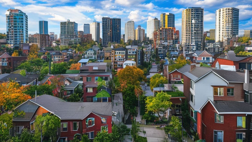 {"prompt":"Create an image showing a vibrant neighborhood in the Greater Toronto Area with diverse housing types, highlighting a mix of high-rise condos and suburban homes. Focus on the urban landscape to signify the dynamic real estate market.","originalPrompt":"Create an image showing a vibrant neighborhood in the Greater Toronto Area with diverse housing types, highlighting a mix of high-rise condos and suburban homes. Focus on the urban landscape to signify the dynamic real estate market.","width":1344,"height":768,"seed":42,"model":"sana","enhance":false,"nologo":true,"negative_prompt":"undefined","nofeed":false,"safe":false,"quality":"medium","image":[],"transparent":false,"has_nsfw_concept":false,"concept":[],"trackingData":{"actualModel":"sana","usage":{"completionImageTokens":1,"totalTokenCount":1}}}