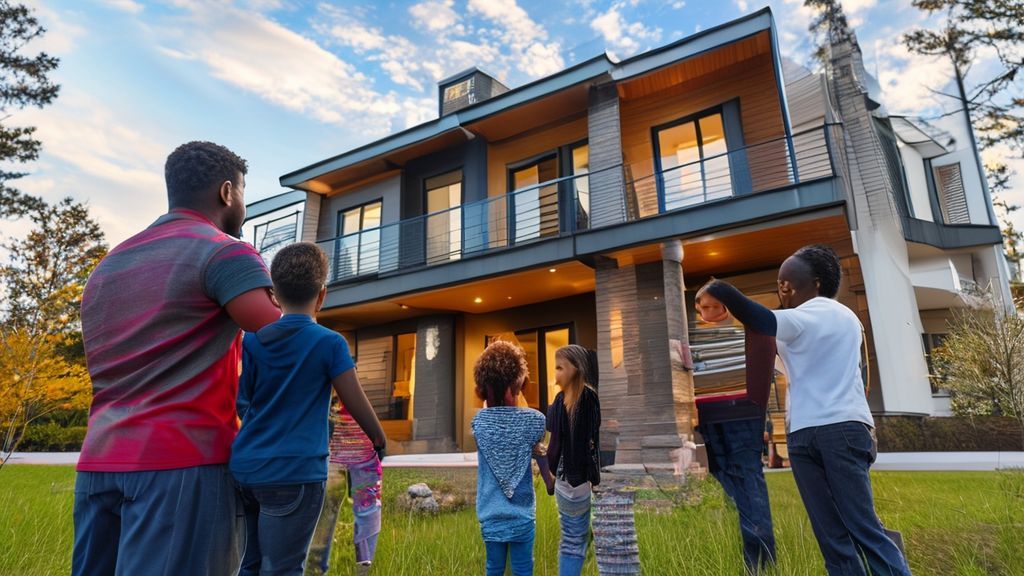 {"prompt":"Create an image of a diverse family excitedly viewing a modern, newly built home, symbolizing successful real estate transactions in the Greater Toronto Area.","originalPrompt":"Create an image of a diverse family excitedly viewing a modern, newly built home, symbolizing successful real estate transactions in the Greater Toronto Area.","width":1344,"height":768,"seed":42,"model":"sana","enhance":false,"nologo":true,"negative_prompt":"undefined","nofeed":false,"safe":false,"quality":"medium","image":[],"transparent":false,"has_nsfw_concept":false,"concept":[],"trackingData":{"actualModel":"sana","usage":{"completionImageTokens":1,"totalTokenCount":1}}}