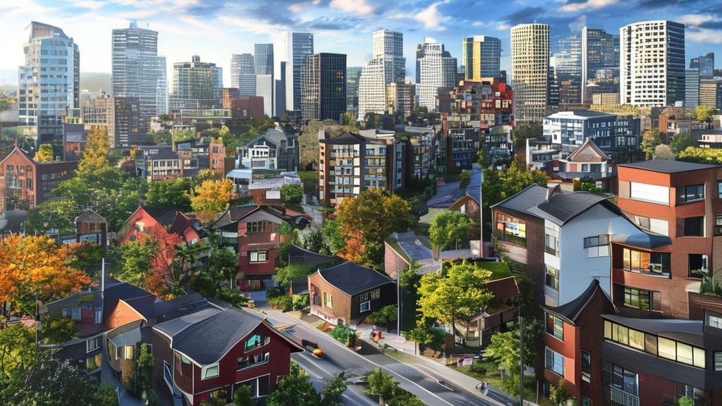 {"prompt":"Create an image of a dynamic real estate scene showcasing diverse housing types in the Greater Toronto Area, with urban and suburban elements reflecting market trends and busy city life.","originalPrompt":"Create an image of a dynamic real estate scene showcasing diverse housing types in the Greater Toronto Area, with urban and suburban elements reflecting market trends and busy city life.","width":1344,"height":768,"seed":42,"model":"sana","enhance":false,"nologo":true,"negative_prompt":"undefined","nofeed":false,"safe":false,"quality":"medium","image":[],"transparent":false,"has_nsfw_concept":false,"concept":[],"trackingData":{"actualModel":"sana","usage":{"completionImageTokens":1,"totalTokenCount":1}}}